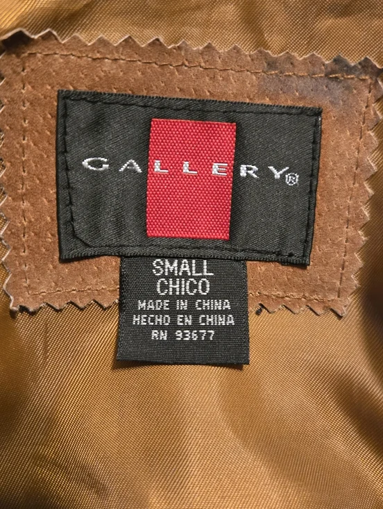 Gallery Vintage Womens Brown Suede Jacket With Fringe Small - Picture 4 of 15